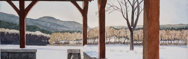 8x12, Landscape, Berkshires, Watercolor