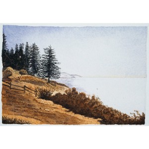 4x6, Landscape, California, Private Collection, Watercolor