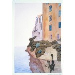 18x12, Landscape, Corsica, Private Collection, Watercolor