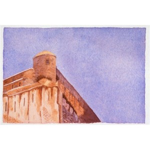 4x6, Landscape, Corsica, Watercolor