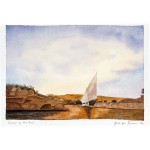 8x12, Landscape, Egypt, Watercolor